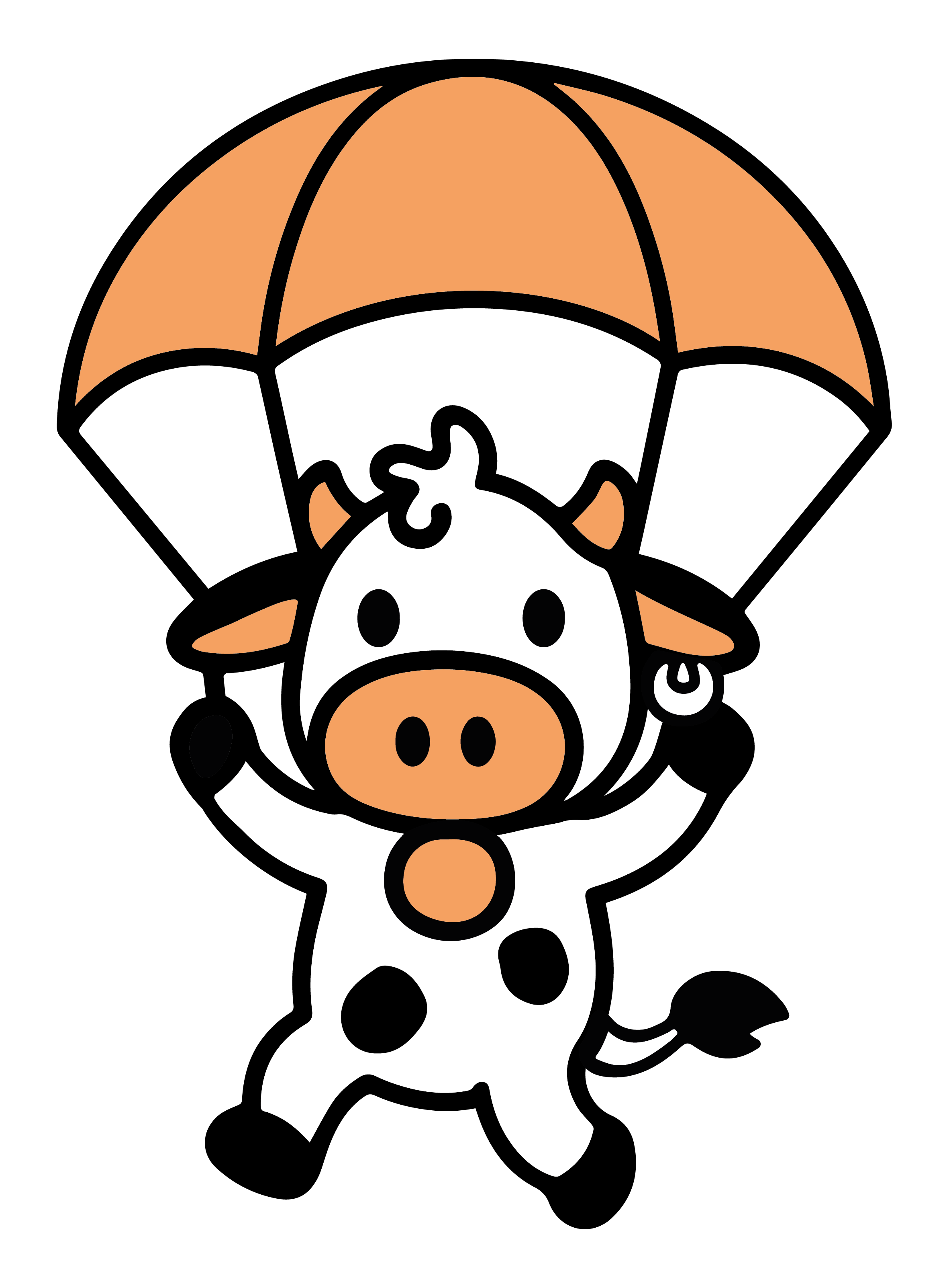 Vaquita con paracaídas